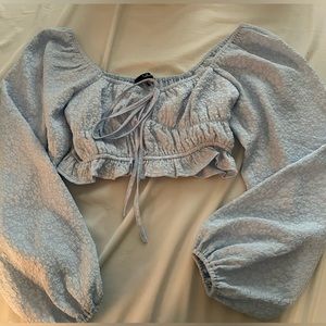 Lulus NWOT blue crop top